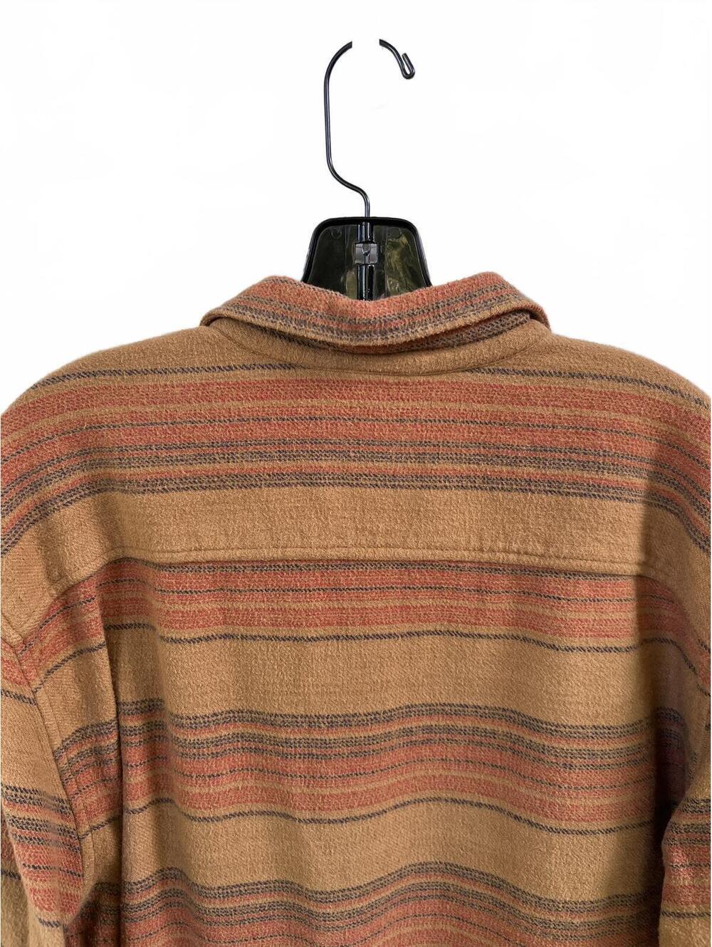 XXL Oregrown Soft Flannel Long Sleeve Orange Striped Surf Cozy Northwest - Picture 4 of 4